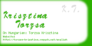 krisztina torzsa business card